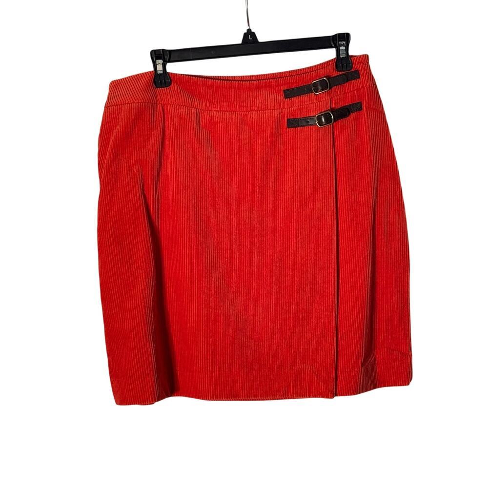 Boden Women's Corduroy Skirt Size 14R Orange